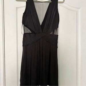 Black BCBGMAXAZRIA Mesh Cutout Cocktail Dress, s